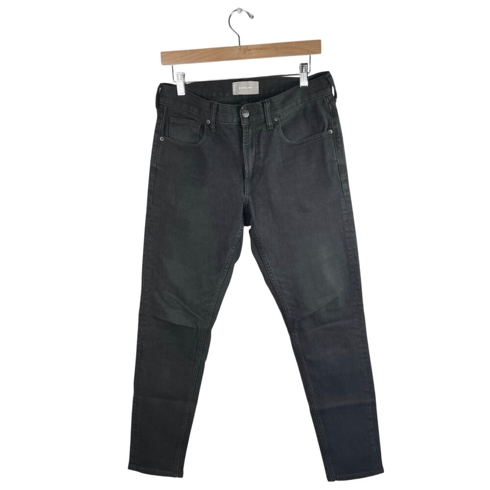 Everlane Men's Black Athletic Slim Straight Leg High Rise Denim Jeans Size 30x34